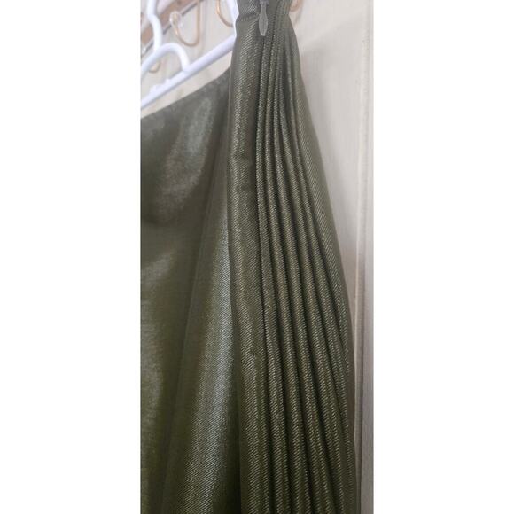 Jil Sander Fleece Wool/Nlyon Army Green Ladies Long Skirt Size 40 - Picture 3 of 8